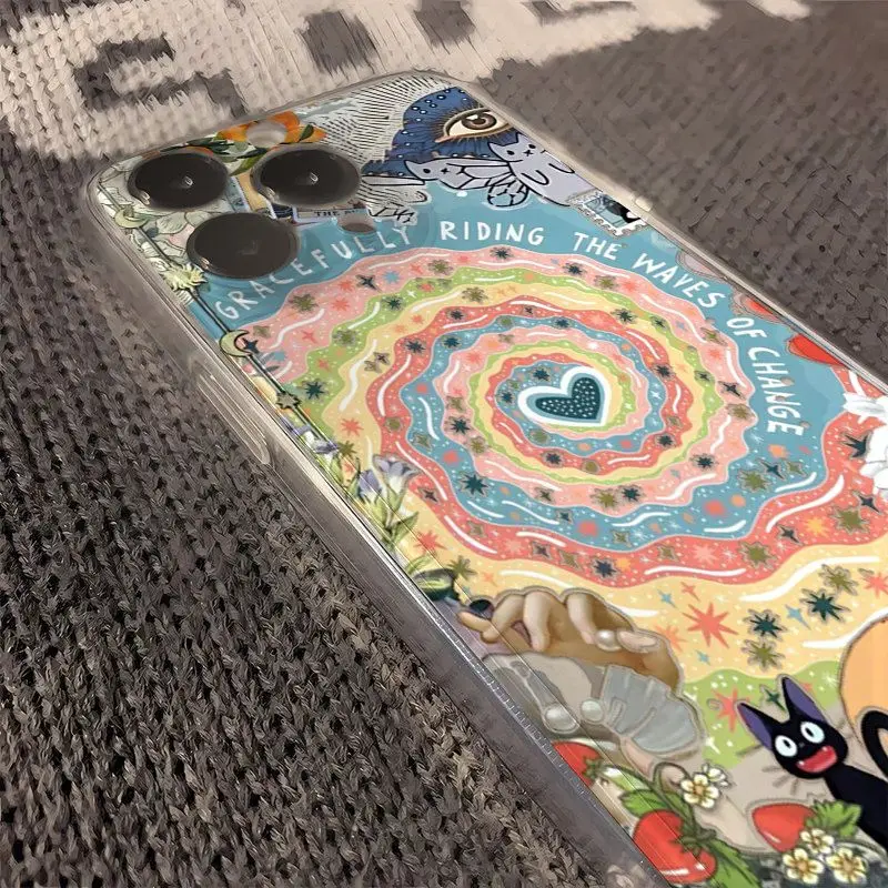 Vintage Urban Art Shockproof Clear Back Protective Bumper Case