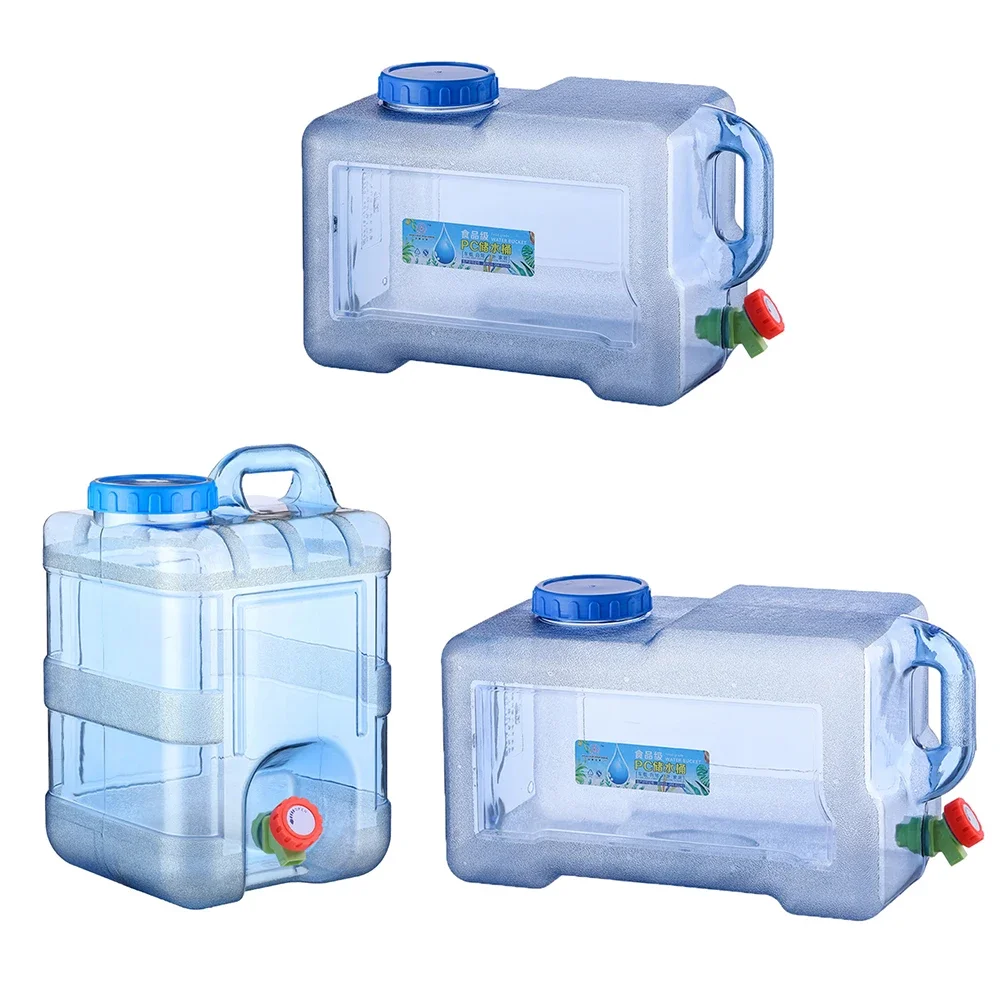 20/22L Portable Water Bucket Car Large Capacity Water Container Storage Carrier Tank With Faucet Accessories For Driving