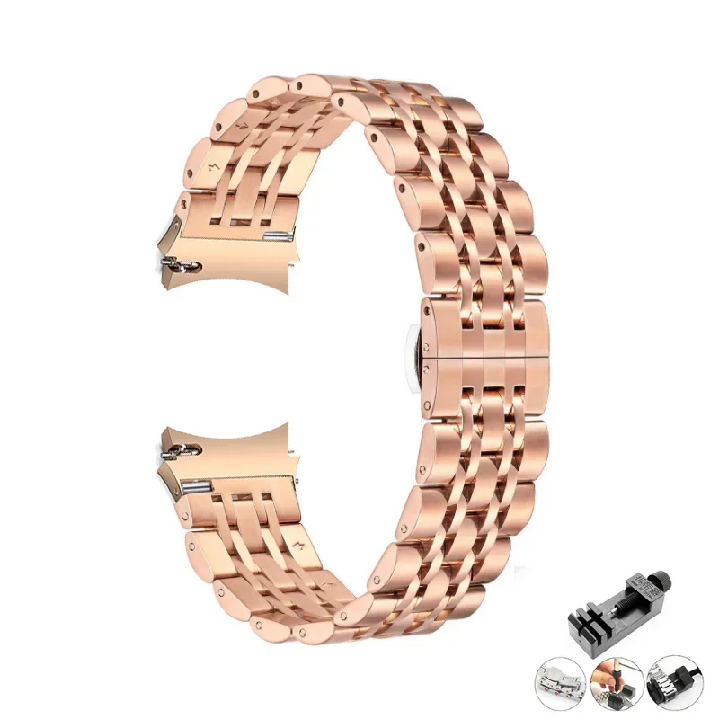 Premium No Gaps Stainless Steel Strap with Quick Fit & Curved Ends