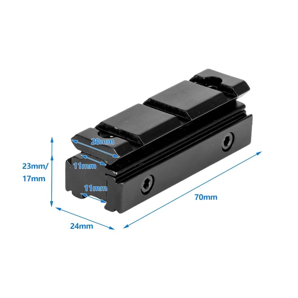 Rifle Scope Mount Picatinny Rail Mount Aluminum Scope Base Adapter Converter 11mm to 20mm Weaver Picatinny Rail Scope Mount