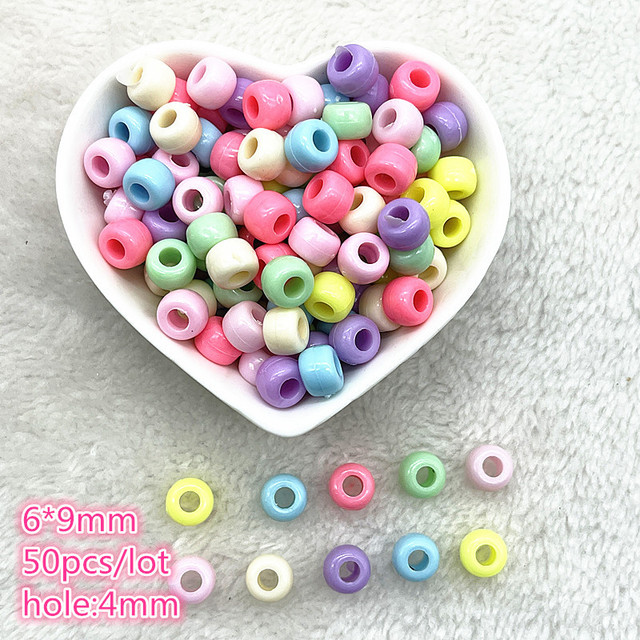 6mm--10mm Color Mixing Round Charms Acrylic Beads Loose Spacer Beads for Jewelry Makeing DIY Handmade Bracelet Accessories