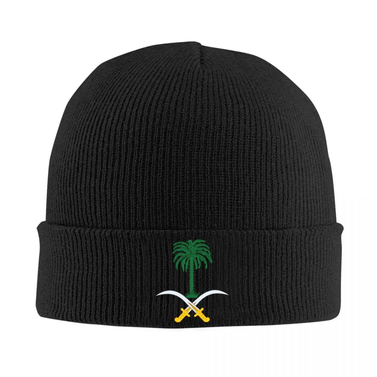 

Emblem Of Saudi Arabia Skullies Beanies Caps Unisex Winter Warm Knit Hat Women Men Fashion Adult Bonnet Hats Outdoor Ski Cap