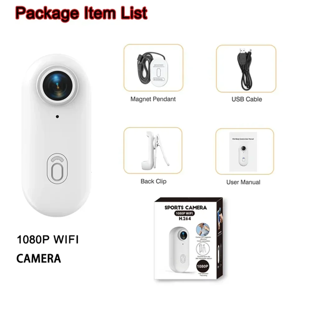 4K Motorcycle Mini Recorder Finger WIFI Action Camera Lightweight POV Motorcycle Road Sport Cam Bicycle Vlog Pet Body Camera