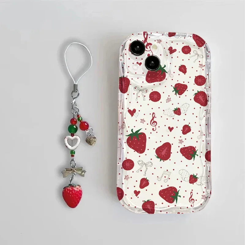 Strawberry Charm Soft Phone Case Cover