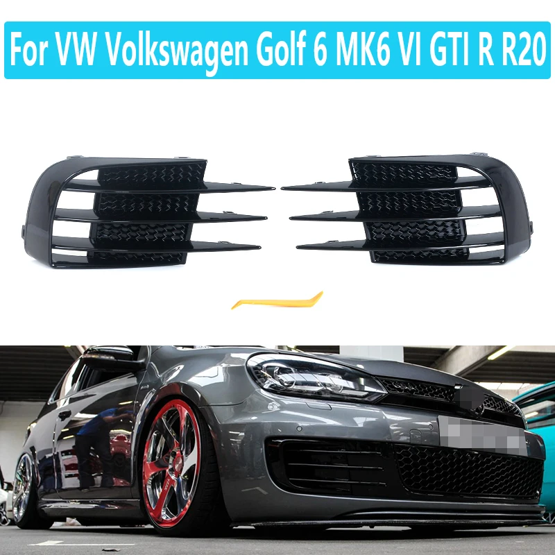 For Vw Volkswagen Golf 6 Mk6 Vi Gti R R20 Abs Fog Lamps Shade Car Front