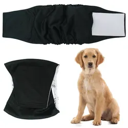 Washable High Absorbency Male Dog Belly Band & Reusable Puppy Wrap - L (DG108)