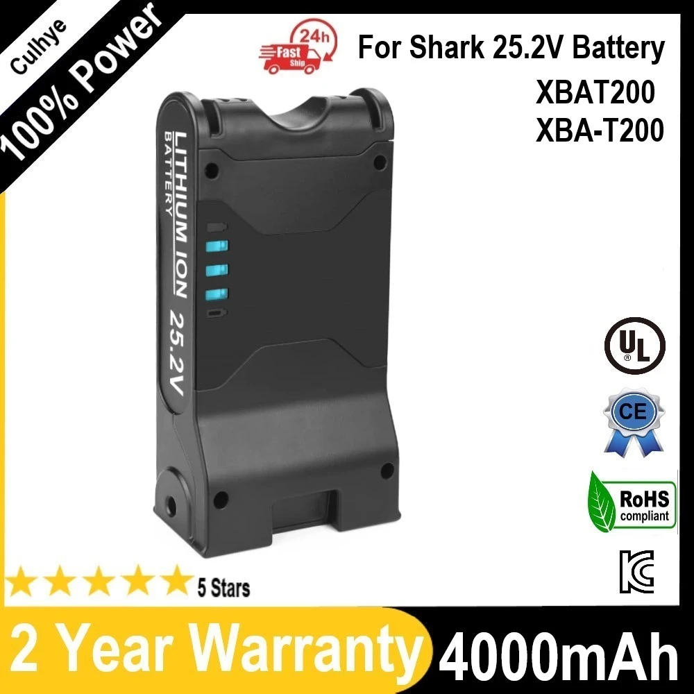 25.2V 4000mAh Lithium ion Battery Replacement Shark XBAT200 for Shark