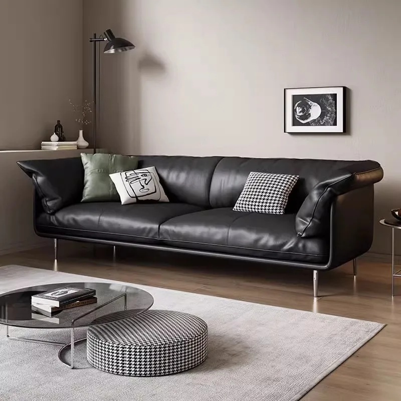 

Guests Black Office Sofa Simplicity Meeting Commerce Reception Vertical Couches Boss Negotiations Sofa Seccional Furniture