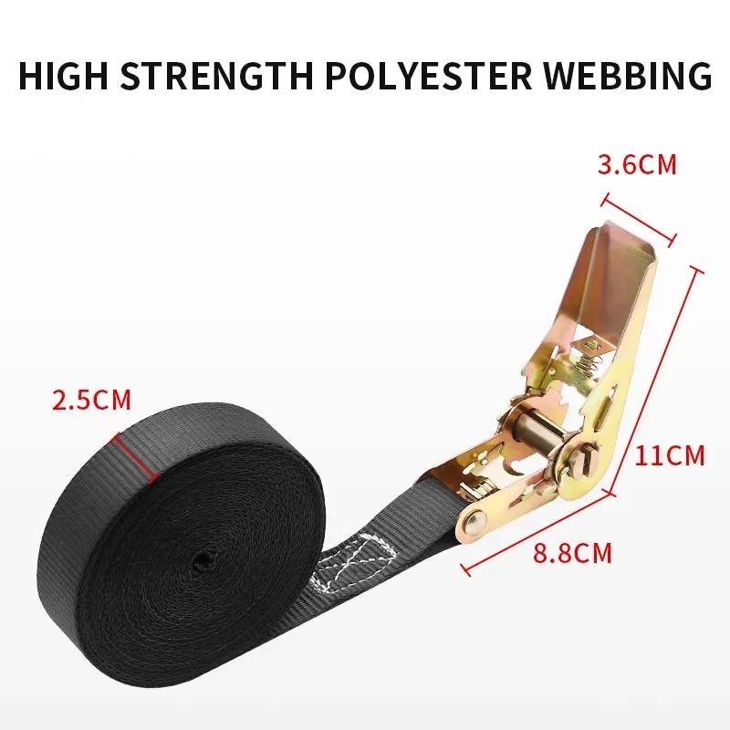 Truck Binding Strap Tightener Small Ratchet Tightener Self-Locking Rope Cargo Packing And Fixing Strap Airplane