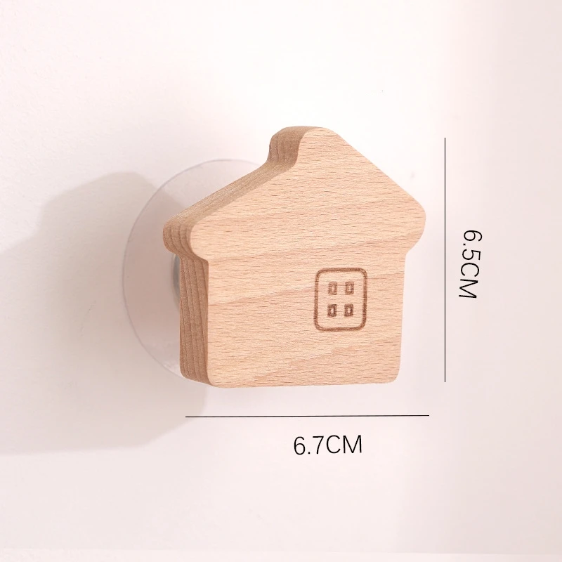 Animal-Shaped Wooden Wall Hook for Cute Room and Home Decor