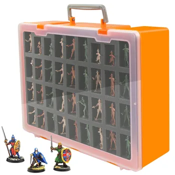 Evemodel Custodia da trasporto per organizer per valigia con figurine in miniatura a doppio strato SN03R