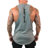 Maillot de corps de Jogging pour hommes, T-Shirt confortable sans manches, pour entraînement, Fitness, Sports de plein air, course à pied, mode, gilet ample respirant 2