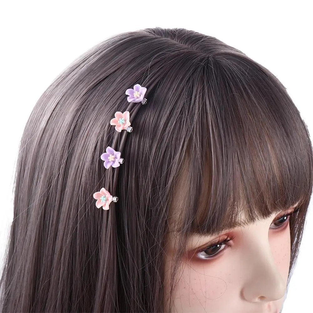 Cute 10pcs/set Kid Girl Hair Accessories Korean style Flower Hair Clips Hair Claws Soft Ceramics Small Hairpins