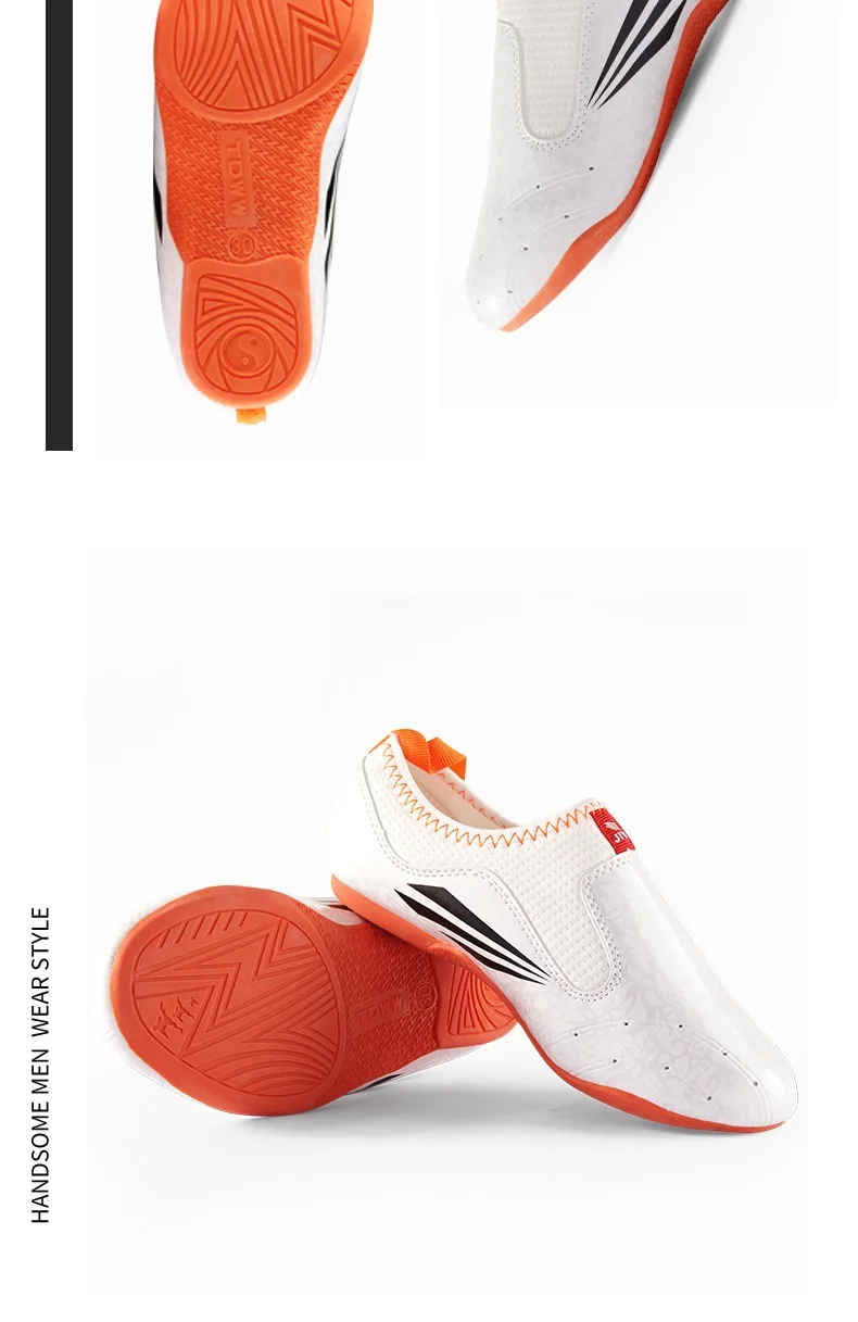 Description Picture 3 of itemNew Design Cheap Martial Arts Training Taekwondo Sneakers Orange Karate Shoes
