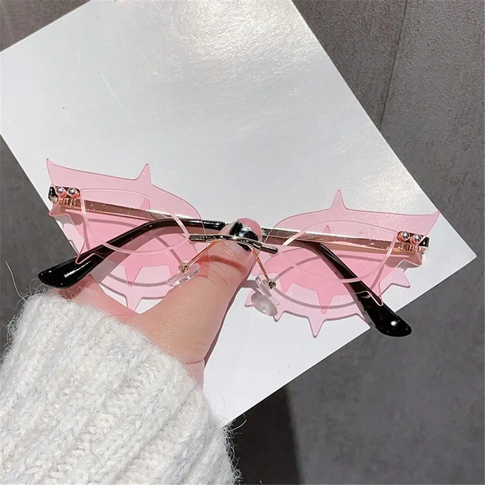 

Rimless Party Hip-Hop Sunglasses Fashion Frameless Sea Cucumber Eyes Y2k Sunglasses Tinted Lens 2000s Shades for Women