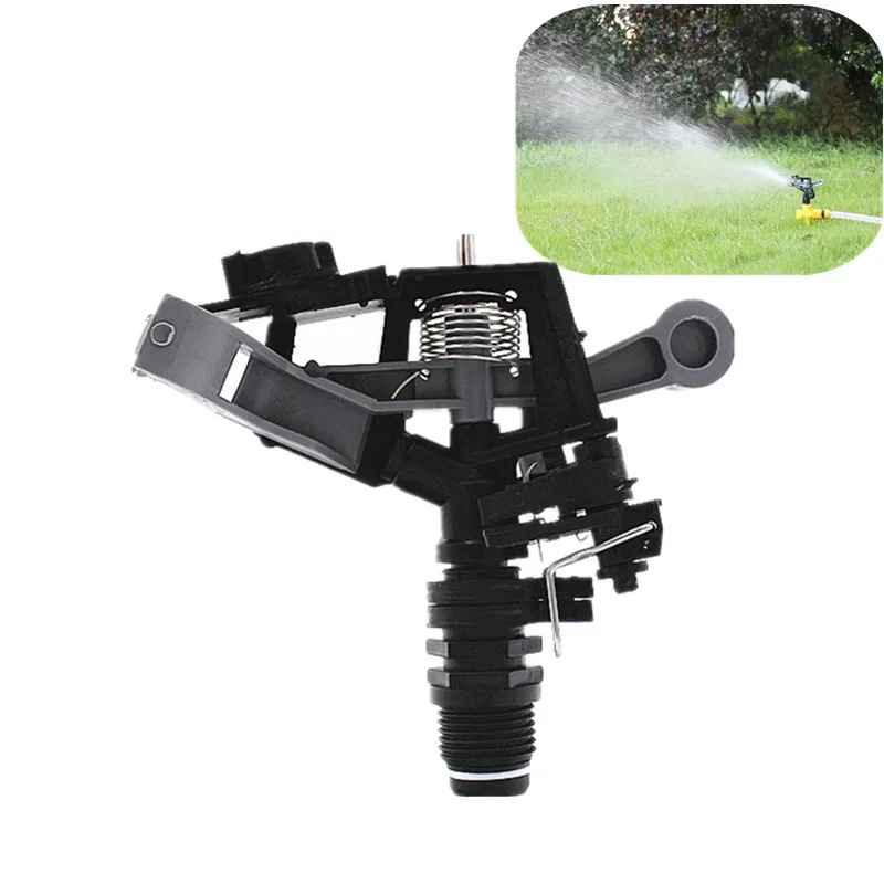 

10pcs 1/2" 3/4" Black Plastic Impact Sprinkler Adjustable Angle and Flux Yard Fruit Trees Irrigation Garden Watering Tools