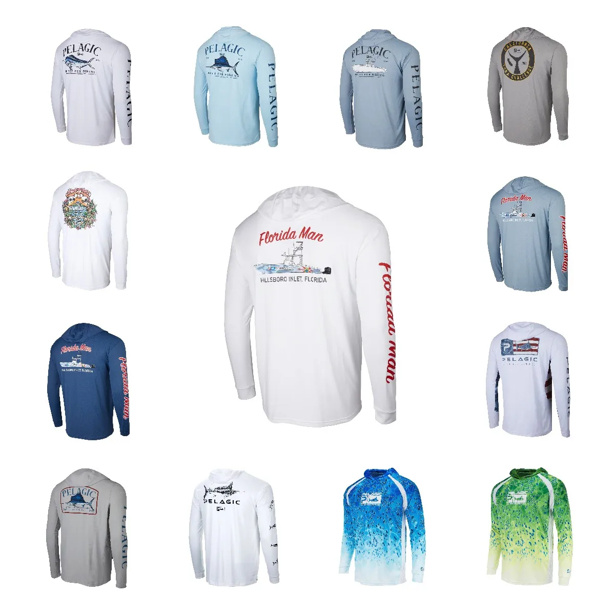 

Pelagic Fish Hoodies Cap UV Protection Long Sleeve Jersey Run Camisa Pesca Upf 50 Fishing Shirt Angeln Bekleidung Angling Gear