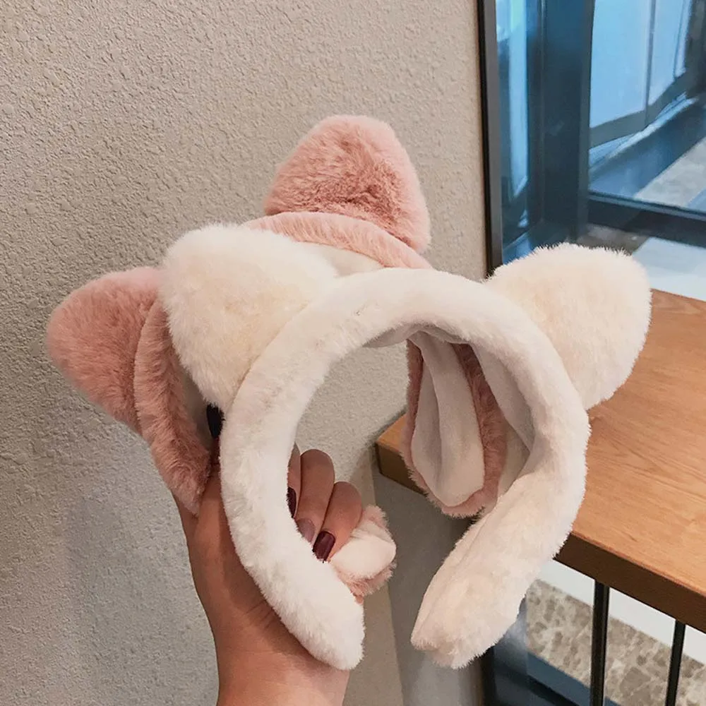 

Girl Wild Cartoon Wide Brim Women Plush Hair Band Headwear Hair Hoop Wash Face Headband