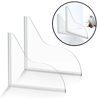 2 ชิ้น Self - กาวฝักบัว Splash Guard อะคริลิคโปร่งใสอ่างอาบน้ํา Water Guards ติดตั้งง่ายอ่างล้างหน้า Water Blocking 1