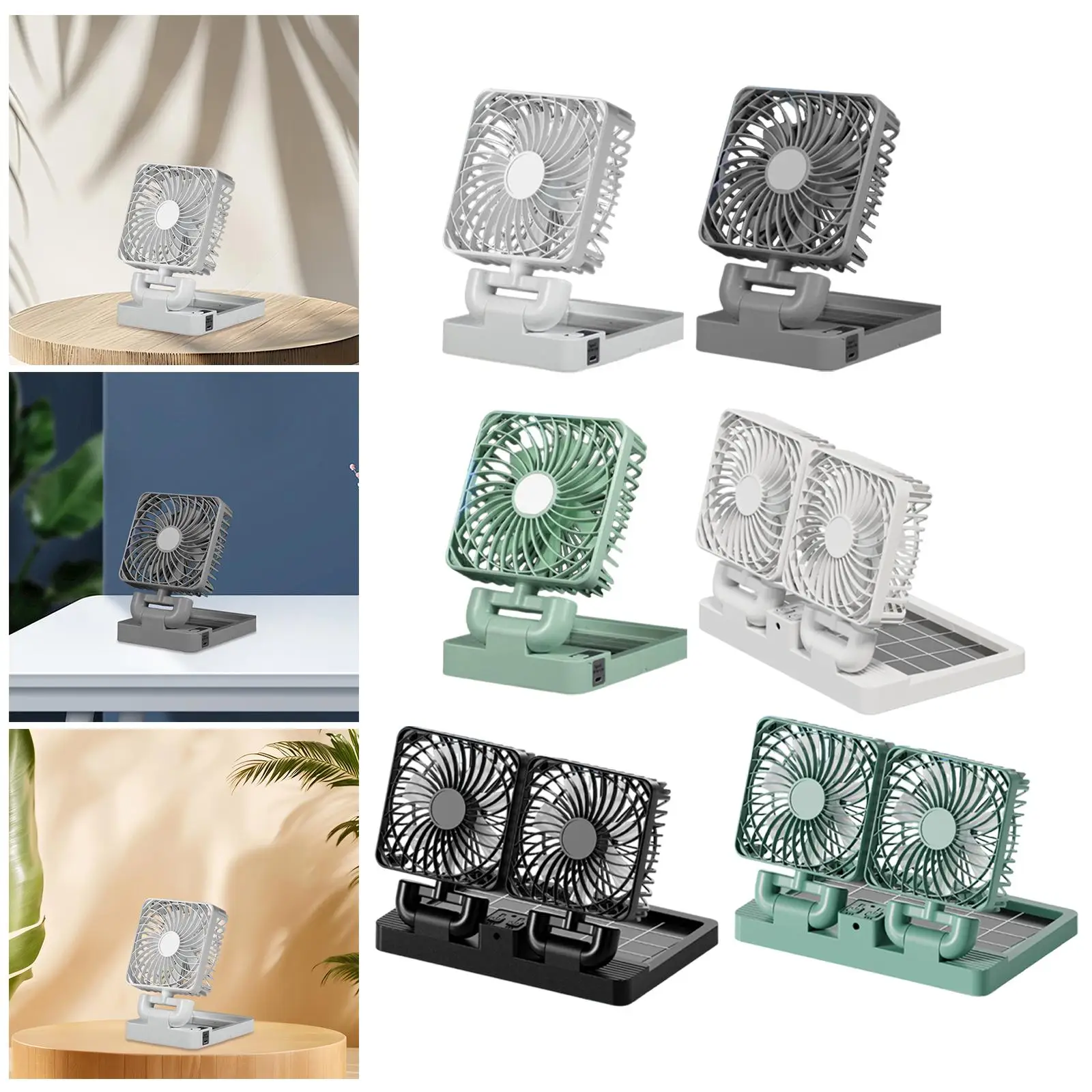 Car Cooling Fan Circulator Multipurpose with Cable USB Electric and Solar Powered Automobile Vehicle Fan for Sedan Truck