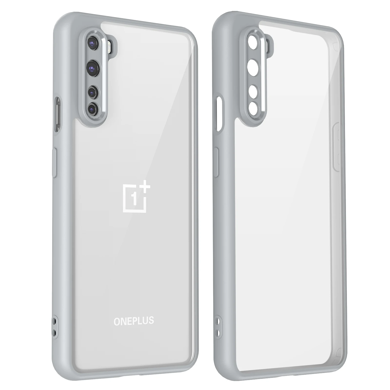 Oneplus Nord AC2001 AC2003 Hülle, stoßfeste Silikon-Stoßstange, Luftpolster, klare, matte Rückseite, harte Handyhülle für One Plus Nord