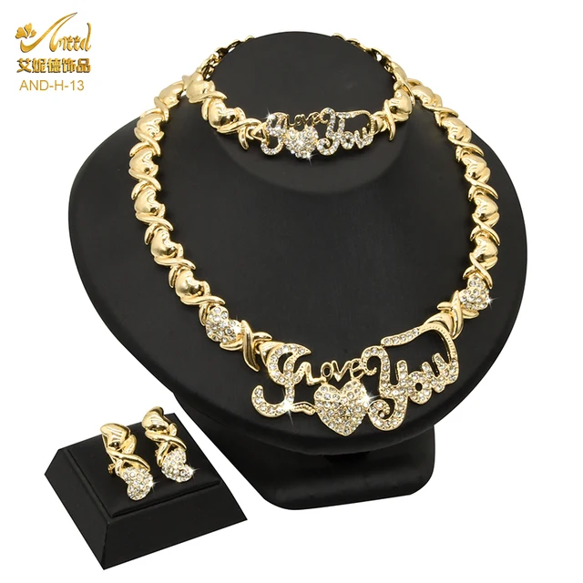 Trendy Gold Color Jewelry Set For Women 