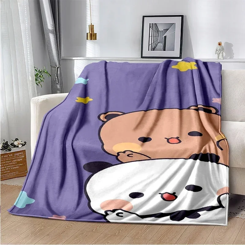 Cartoon Print Bear and Pa Blanket 2