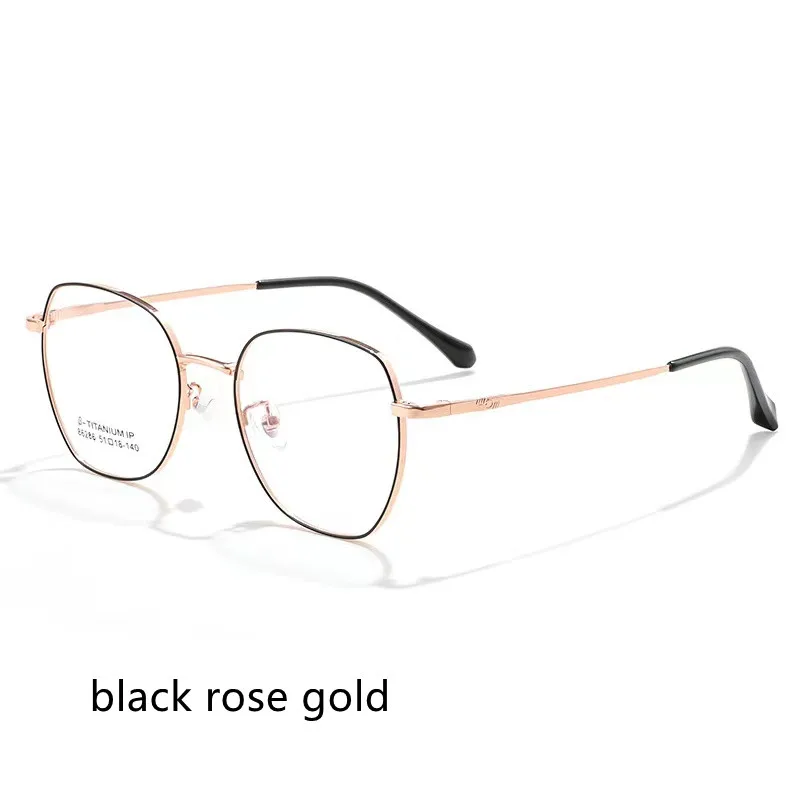 

51mm Fashion Polygonal Eyewear Ultra-light titanium alloy Retro Optical Prescription Eyeglasses Frame Men and Women 86286