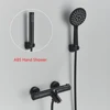Senlesen Thermostatic Bathtub Faucet Matte Black Brass Wall Mounted Thermostatic Bathroom Shower Faucet Set  Para Shower System 3
