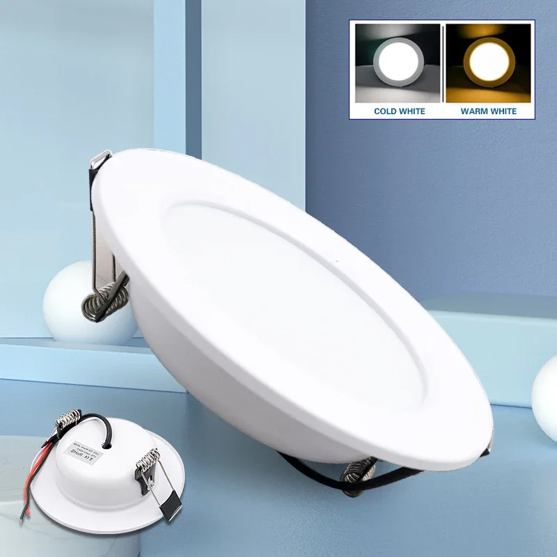 Led ceiling light led downlight led spotlight 10Pcs/Lot led downlight 110V 220V ceiling light 5W 9W 12W 15W 18W recessed round panel light DC12V 24V for indoor lighting
