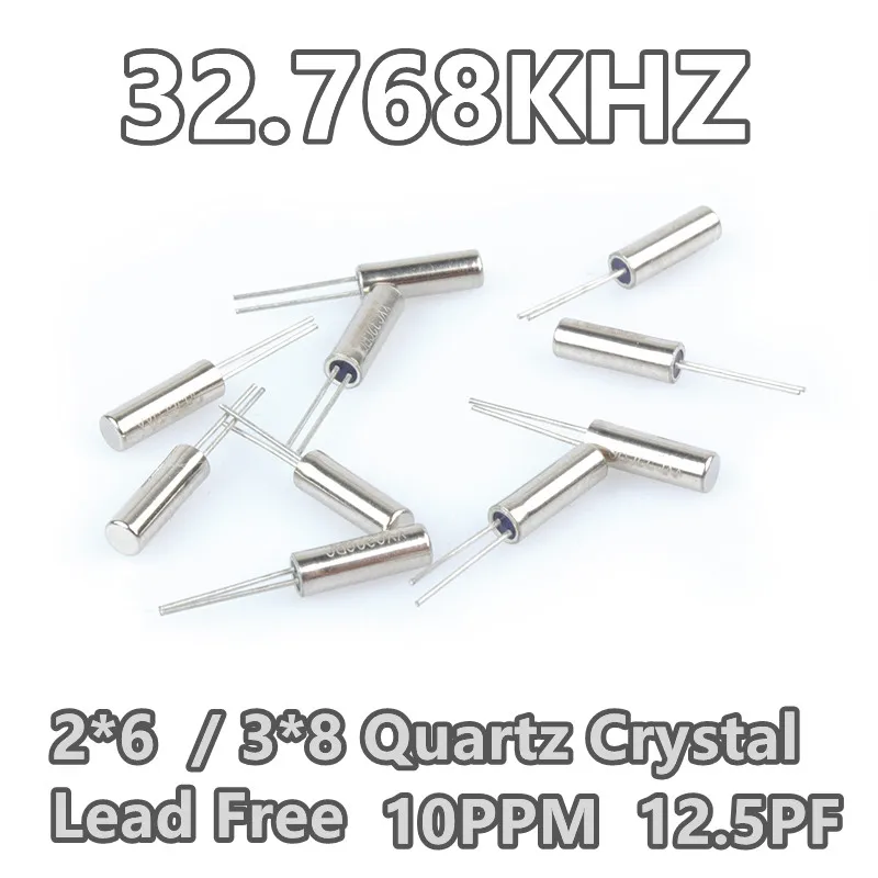 10PCS lot Cylindrical Passive Quartz Crystal Oscillator 6M 8M 12M 16M