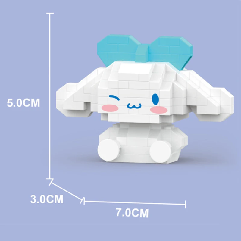 Sanrio Anime Hello Kitty My Melody Cinnamoroll Pompompurin Kuromi Friends Building Blocks Bricks Girl Children Kid Toy Gift Set construction blocks