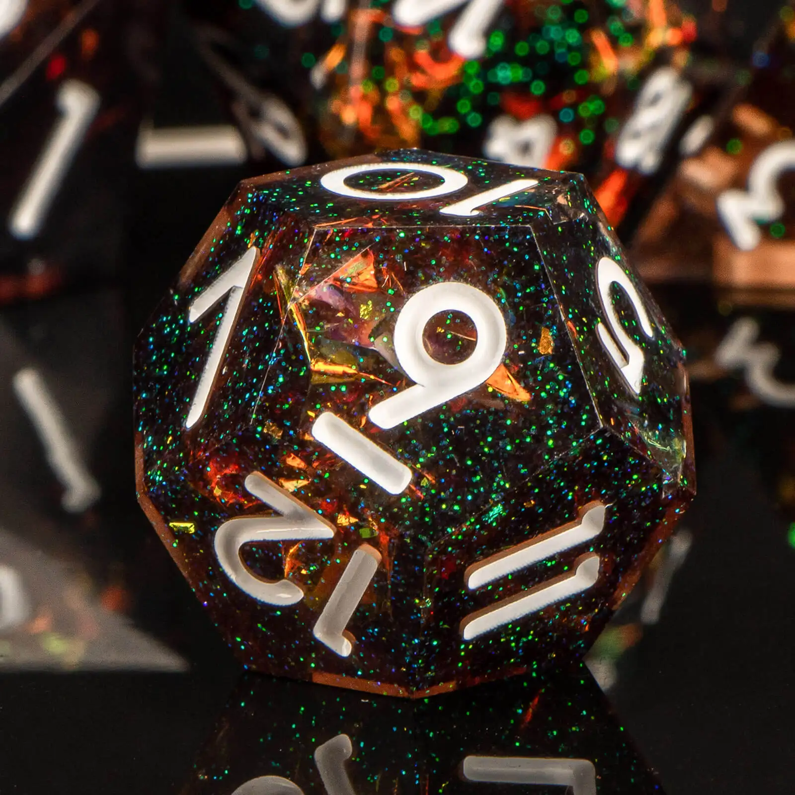 수지 샤프 에지 주사위 세트 DND, 수제 D 및 D 던전 및 드래곤 주사위, RPG 롤 플레잉 게임 D&D 주사위 D20 D12 D10 D8 D6 D4