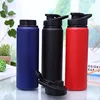 1/2/3PCS Portable Stainless Steel Water Bottle Leisure Cycling Drinking Water Bottle Outdoor Sports Travel Water Glass