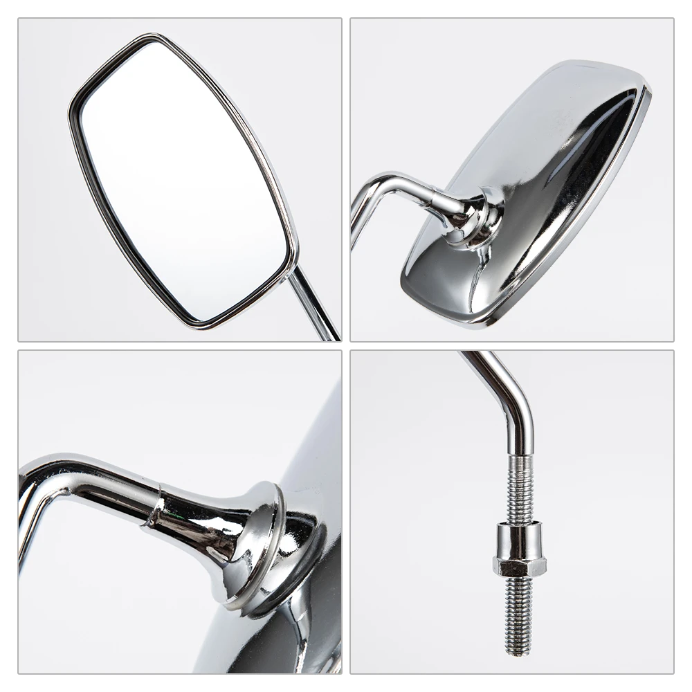 혼다 섀도우 VT1100 VT750 VT600 VF750 마그나 750용 유니버설 8mm 사각형 미러 오토바이 직사각형 핸들바 백미러
