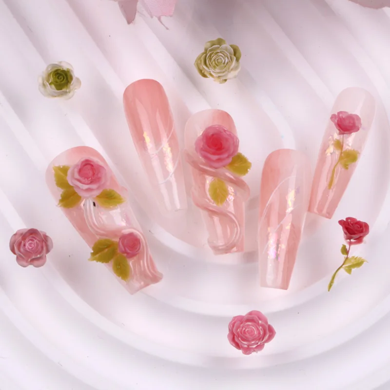 TSZS 1pc Rose Tulip Flower 3D Acrylic Nail Mold DIY Silicone Snake Lotus Bow Nail Art Mold Manicure Tool 3