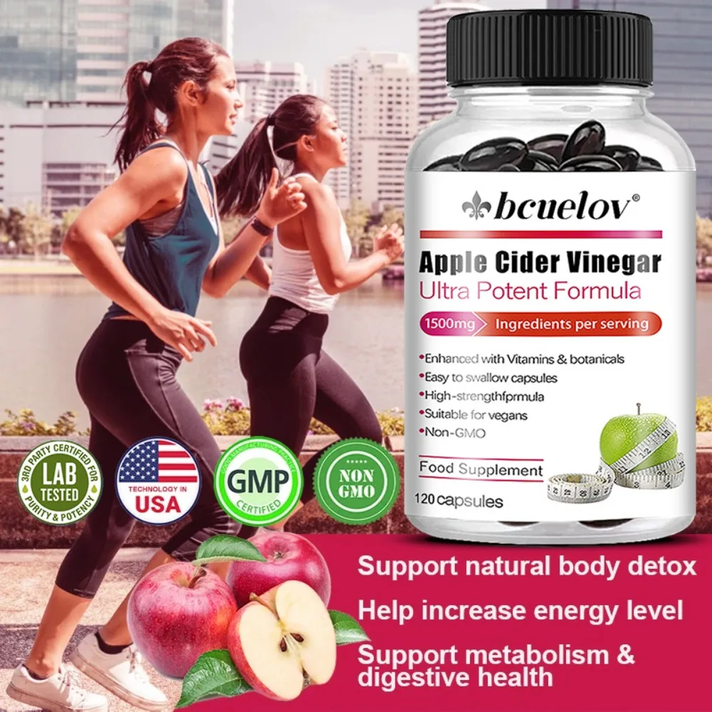 Apple Cider Vinegar Extra Strength Non-GMO,Vitamin,Supports Nervous System Health,Immunity,Metabolism,Detoxification,Digestion