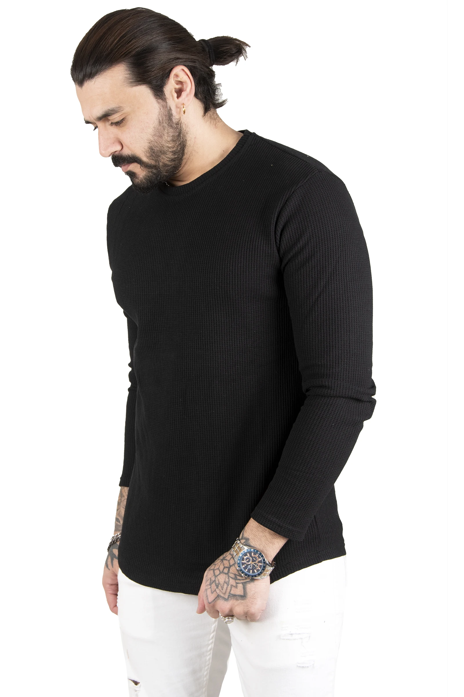 

DeepSEA Knitted Fabric Bike Collar Male Sweatshirt 2009836