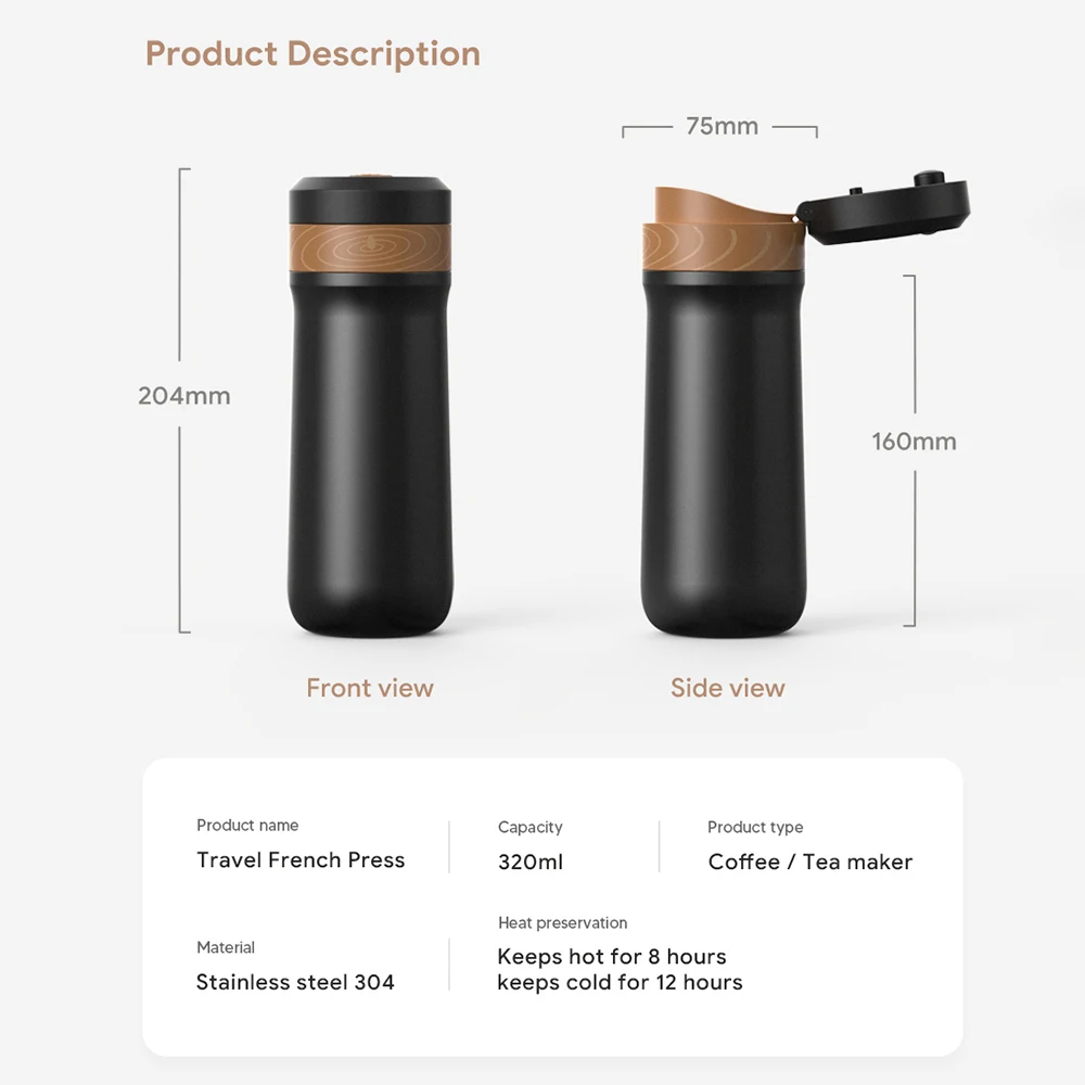 Thermal Coffee Carafe -Triple Wall Vacuum Insulated Flask- Thermos Keeping Beverages Hot For 12 Hours 24 Hours Cold Tea Water And Coffee Dispenser