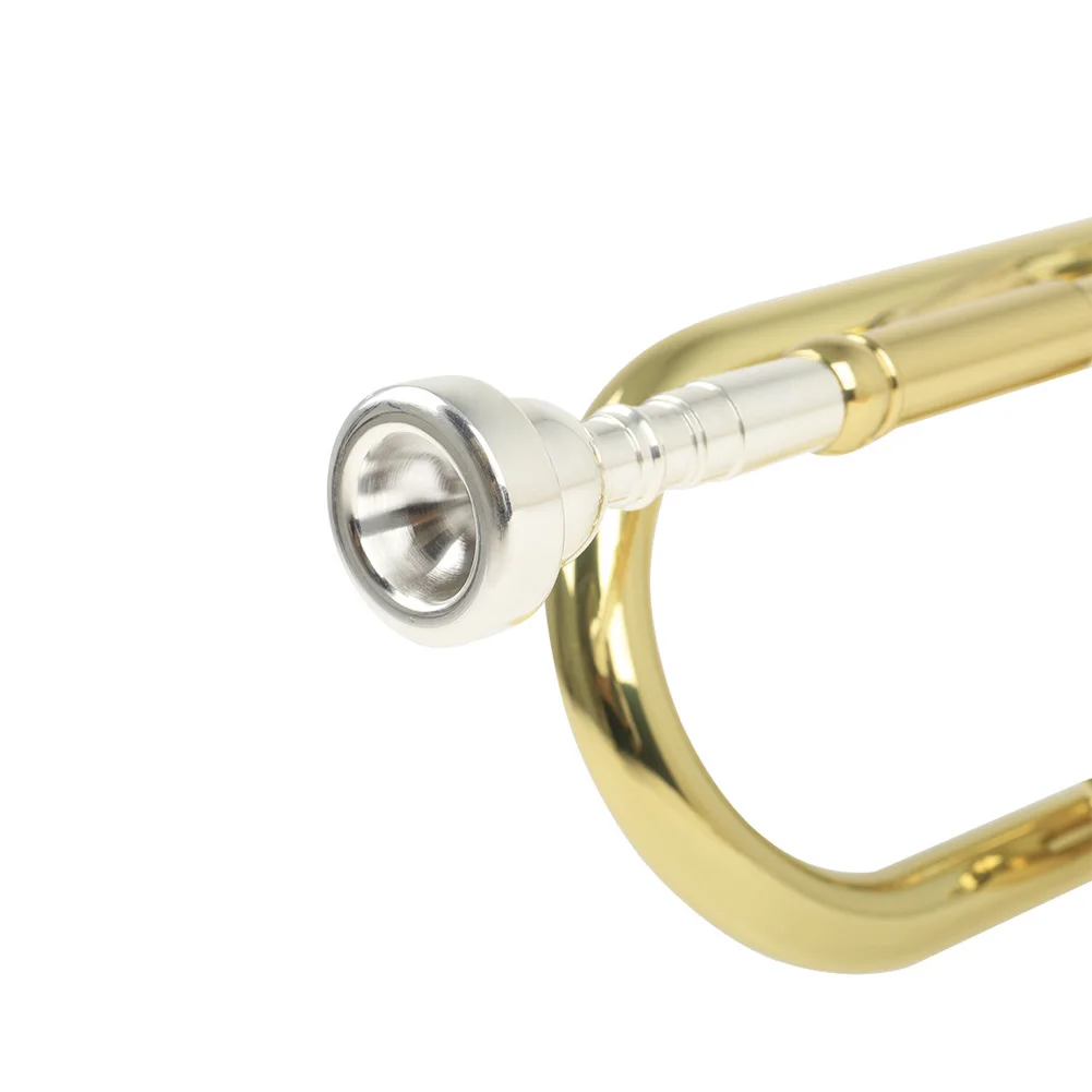 Trumpet Instrument Musical Standard Bb Trumpet with Silver Plated Mouthpiece Silver Painting Process Brass trumpet instrument