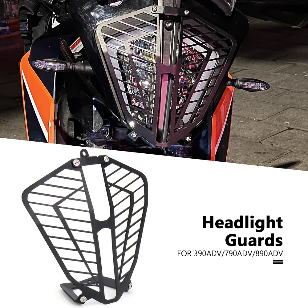 

Motorcycle Headlight Guard Protector Black For 390ADV 790ADV 890ADV 390 ADV 790 ADVENTURE 890 Adventure 2019 2020 2021 2022 2023