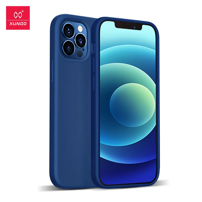 

Оригинальный противоударный чехол XUNDD для iPhone 12, 12 Pro, Высококачественная мягкая задняя крышка из жидкого силикона