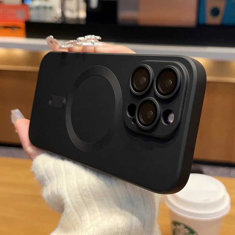 Iphone 14 Pro Max Magsafe Case Camera Glass Cover Case Iphone 14 13 12 Aliexpress