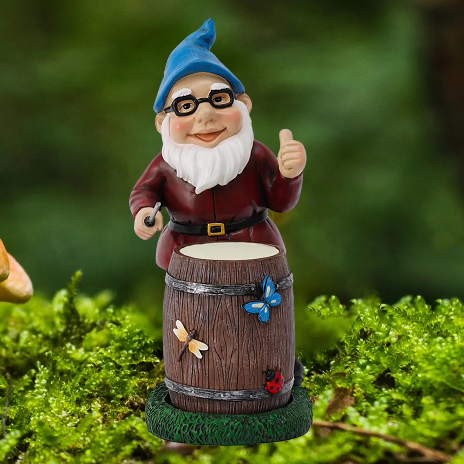 

Dwarf Figurine Crafts Glowing in Dark Birthday Holiday Gift Fairy Garden Gnome Dwarf Yard Sculpture for Patio Home Yard Desk