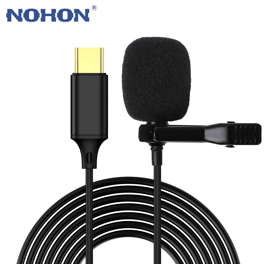 Type C Microphone For Samsung Huawei Xiaomi Redmi Oneplus Live Stream Studio Audio Record Wired Lapel Mini USBC USB C Type-C Mic condenser microphone