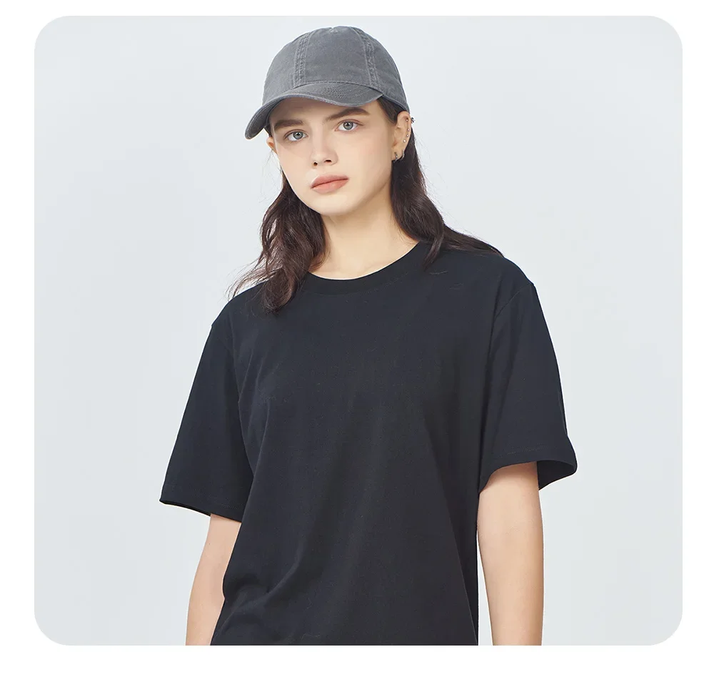 Kostenloses Logo für Damen und Herren, individuelles Bild, T-Shirts, 100 % Baumwolle, 220 g/m2, lässiges Kurzarm-T-Shirt, Enterprise-Team, kulturelle Arbeitskleidung – Detail 14