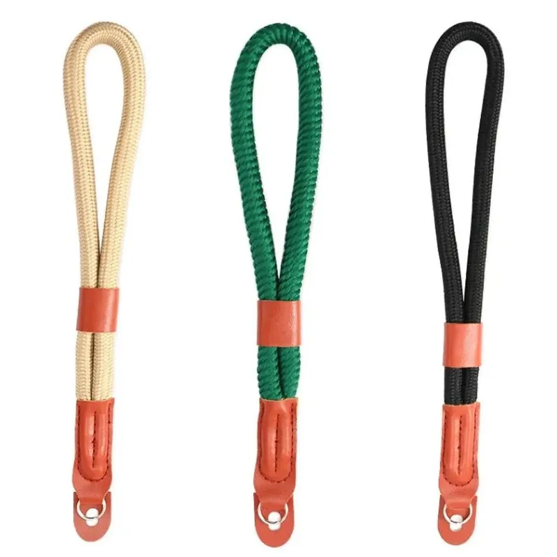 Nylon Rope Camera Wrist Strap with Hand Grip and Lanyard