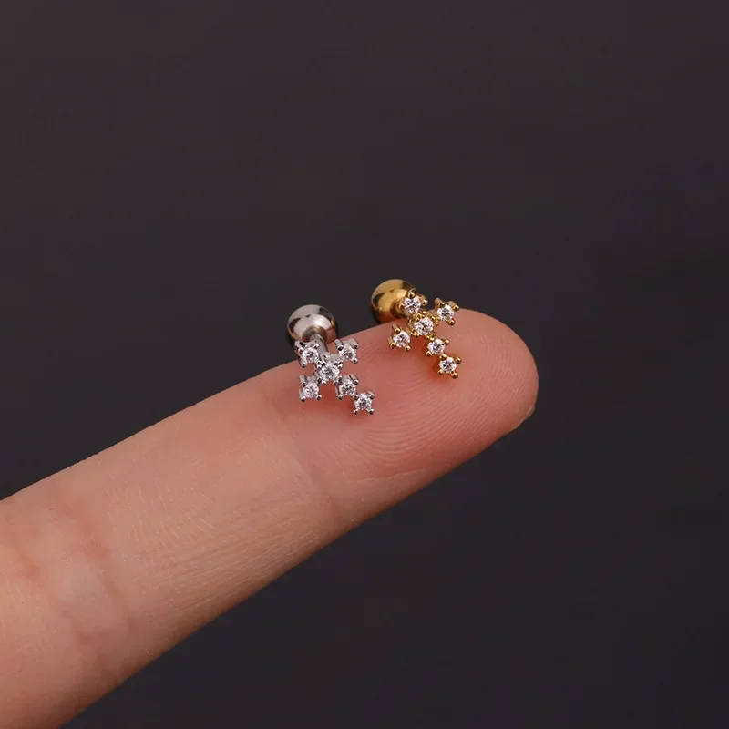 Stainless Steel Tragus Piercing Ear Stud Earring for Women Helix Tragus Studs Earring Trendy Jewelry boucles d'oreilles stud earrings