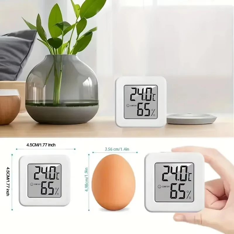 Compact Indoor Digital Thermometer & Hygrometer with Electronic Display