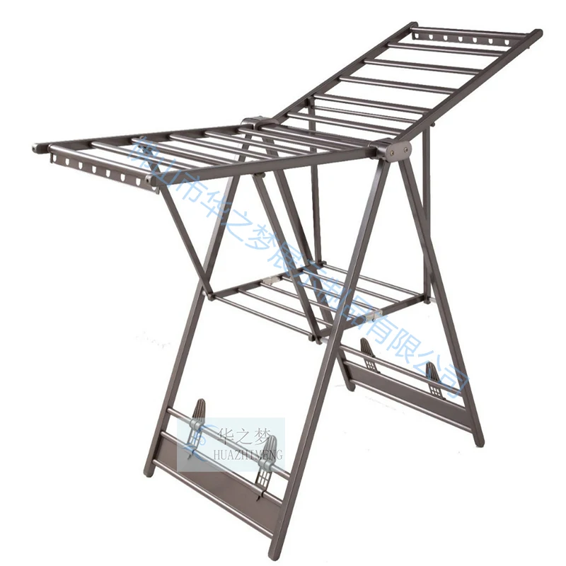 Aluminum Folding Butterfly Shape Clothes Drying Display Rack Outdoor Adjustable Cloth Stand Clothes Airer Dryer Rack 2